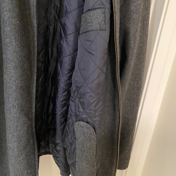 Grey Wool Over Coat Big and Tall 4XL Tall 3/4 Quarter Trench - Picture 6 of 13